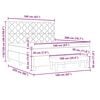 vidaXL Boxspringbett mit Matratze Dunkelbraun 160 x 200 cm Stoff