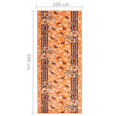 vidaXL Teppichläufer BCF Terrakottarot 100x300 cm