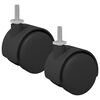 vidaXL Bockrolle 2 Stk. Schwarz und Silber 40,1 x 40,1 x 37,8 mm