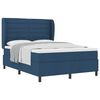 vidaXL Boxspringbett mit Matratze mit Kopfteil Blau 140 x 200 cm Stoff