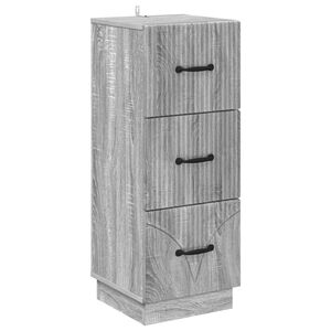 vidaXL Schubladenschrank 33 x 34,5 x 87 cm Holzwerkstoff Sonoma-Grau