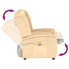vidaXL 4-Sitzer Massagesessel Creme Mikrofaser-Gewebe