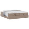 vidaXL Ottoman-Bett mit Matratzen Cappuccino 160x200cm Kunstleder