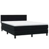 vidaXL Boxspringbett mit Matratze & LED Schwarz 160x210 cm Samt