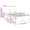 vidaXL Bettrahmen Braun Eichen-Optik 120 x 190 cm Massives Kiefernholz