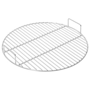vidaXL Grillrost mit Griffen Rund &Oslash;44,5 cm 304 Edelstahl