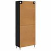vidaXL Highboard Wei&szlig; und Schwarz Eiche 69,5 x 34 x 180 cm