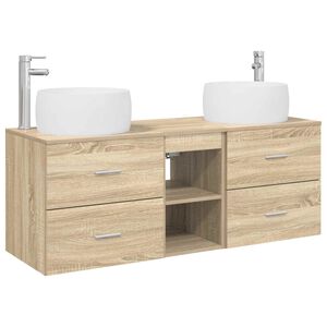 vidaXL Badezimmerm&ouml;bel-Set 3 stk. Sonoma-Eiche 49,5 x 44,5 x 66 cm