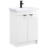 vidaXL Badezimmerm&ouml;bel-Set Hochglanz Wei&szlig; 56 x 37,5 x 81 cm