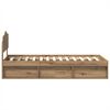 vidaXL Bettrahmen Kunsthandwerk Eiche 75 x 190 cm Massives Kiefernholz