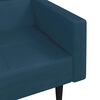vidaXL Schlafsofa 2-Sitzer mit 2 Kissen Blau Samt