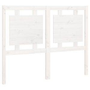 vidaXL Kopfteil Wei&szlig; 125,5x4x100 cm Massivholz Kiefer