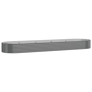 vidaXL Hochbeet Verzinkter Stahl 396x100x36 cm Grau