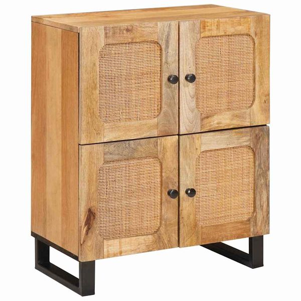 vidaXL Sideboard mit Speicher Braun 60 x 33 x 75 cm Massivholz Mango