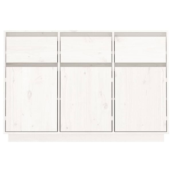 vidaXL Sideboard Wei&szlig; 110x36x75 cm Massivholz Kiefer