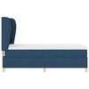 vidaXL Boxspringbett mit Matratze mit Kopfteil Blau 200 x 100 cm Stoff