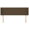vidaXL Kopfteil mit Ohren Dunkelbraun 147x16x78/88 cm Stoff