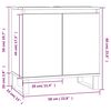 vidaXL Badschrank Braun Eichen-Optik 58x33x60 cm Holzwerkstoff