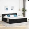 vidaXL Bett mit LED-Lichtleisten Schwarz 200 x 200 cm Samt