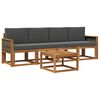 vidaXL Outdoor-Sofagarnitur 4 stk. Natur und Anthrazit