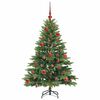 vidaXL Künstlicher Weihnachtsbaum mit 150 LEDs Grün 150 cm PE und PVC