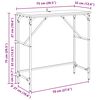 vidaXL Konsolentisch Schwarz Eichen-Optik 75 x 32 x 75 cm