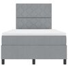 vidaXL Boxspringbett mit Matratze Hellgrau 120 x 190 cm Stoff