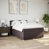 vidaXL Boxspringbett mit Matratze Dunkelbraun 140x200 cm Stoff