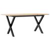vidaXL Couchtisch X-Gestell 90x40x45cm Massivholz Kiefer und Stahl