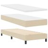 vidaXL Boxspringbett mit Matratze mit Kopfteil Creme 200 x 80 cm Stoff