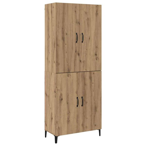 vidaXL Highboard 2 pcs Artisan-Eiche Holzwerkstoff