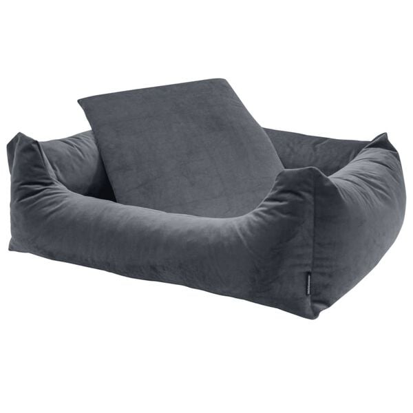 Madison Hundebett Velvet 80x67x22 cm Grau