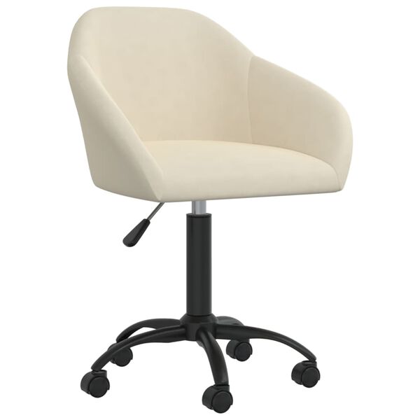 vidaXL Esszimmerstühle 6 Stk. Drehbar Creme Samt