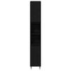 vidaXL Badezimmerm&ouml;bel-Set 3 pcs Schwarz Eichen-Optik 30 x 30 x 190 cm
