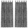 vidaXL Samtvorh&auml;nge 2 stk. Grau 260 x 140 cm Samt