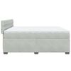 vidaXL Boxspringbett mit Matratze Hellgrau 200x200 cm Samt