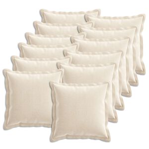 vidaXL Kissenbezug 12 stk. HOUTEN Creme 40 x 40 cm Chenille-Stoff
