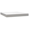 vidaXL Taschenfederkernmatratze Mittel Hellgrau 193x203x20 cm Stoff