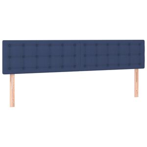 vidaXL Kopfteile 2 Stk. Blau 90x5x78/88 cm Stoff