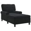 vidaXL Lounge-Liege mit Kissen Schwarz 91 x 157 x 91 cm Samt