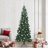 vidaXL Eckiger k&uuml;nstlicher Weihnachtsbaum Gr&uuml;n 240 cm PVC und Metall