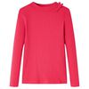 vidaXL Kinder-Langarmshirt Knallrosa 128