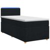 vidaXL Boxspringbett mit Matratze Schwarz 90 x 200 cm Stoff
