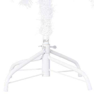 vidaXL Künstlicher Weihnachtsbaum mit Beleuchtung & Kugeln Weiß 150 cm