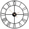 vidaXL Wanduhr Schwarz &Oslash;50 cm Eisen