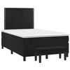 vidaXL Boxspringbett mit Matratze Schwarz 120x200 cm Samt