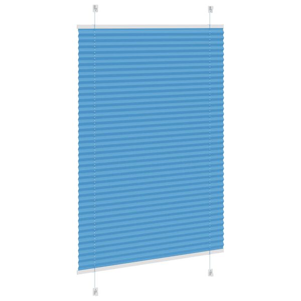 vidaXL Plissee Blau 100x100 cm Stoffbreite 99,4 cm Polyester