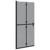vidaXL Walk-In Duschwand Schwarz 90 x 6,5 x 190 cm