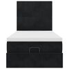 vidaXL Ottoman-Bett mit Matratzen Schwarz 100x200 cm Samt