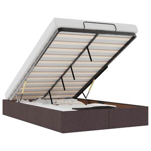 vidaXL Ottoman-Bett ohne Matratze Dunkelbraun 120x190 cm Stoff